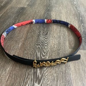 Burberry belt gold revirsible size 90